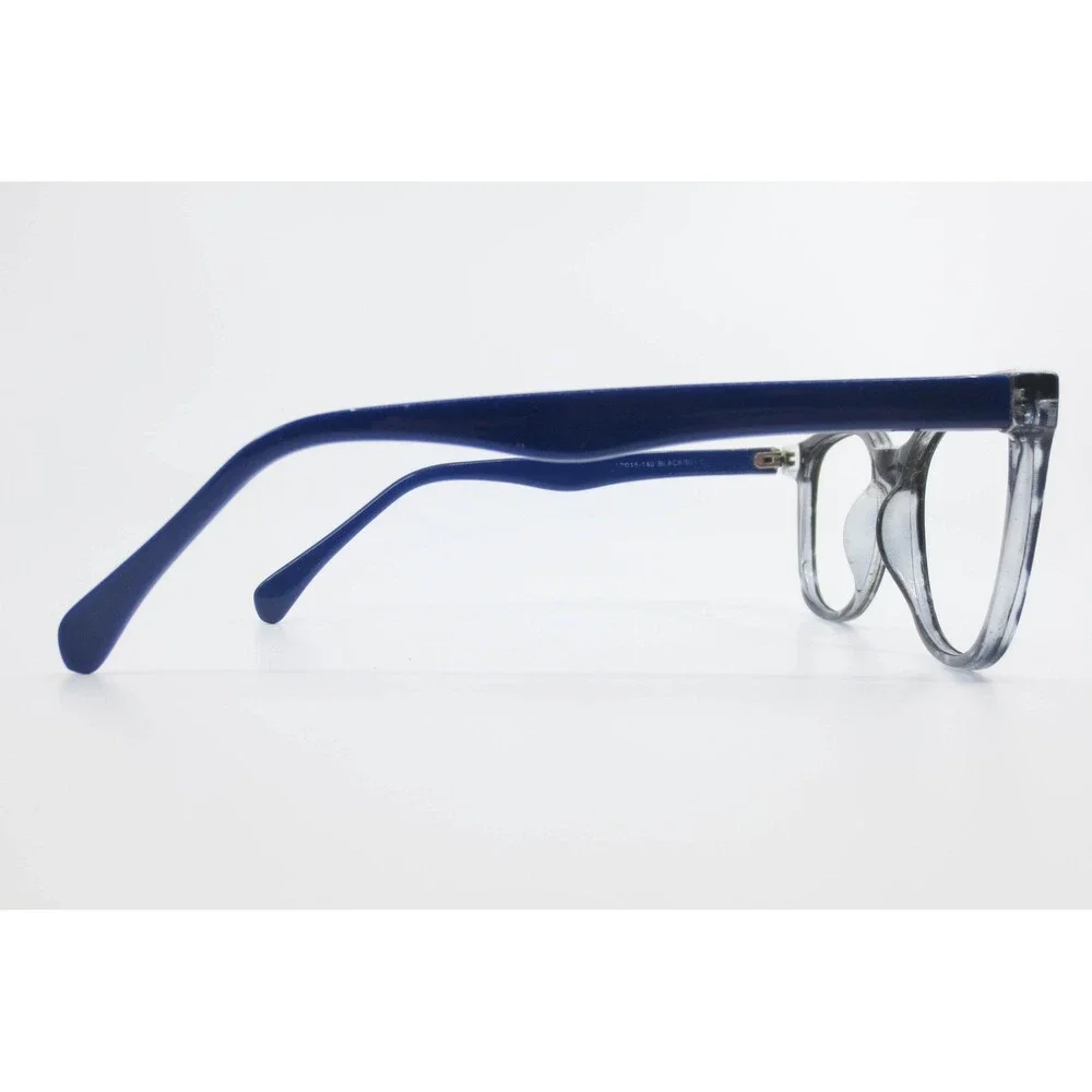 Design Italy Eyeglasses Frames 52-18-140 Black Blue Marbled Full Rim Eyewear